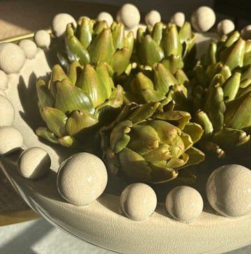 Revival Circular Bobble Bowl - Cream