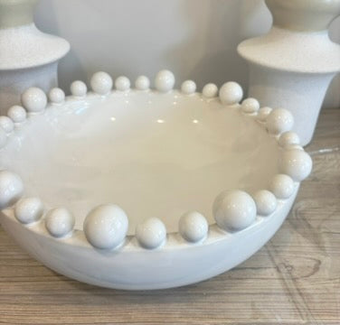 Revival Circular Bobble Bowl - White