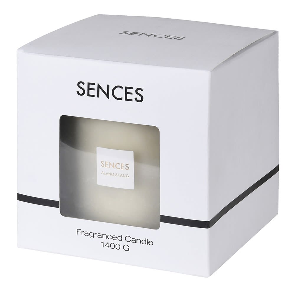 Large Sences White 3 Wick Candle image 2