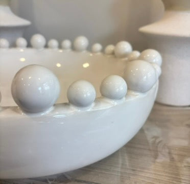Revival Circular Bobble Bowl - White