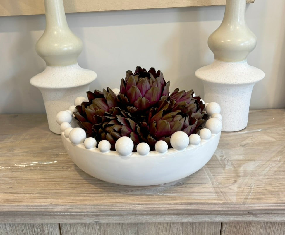 Revival Circular Bobble Bowl - White