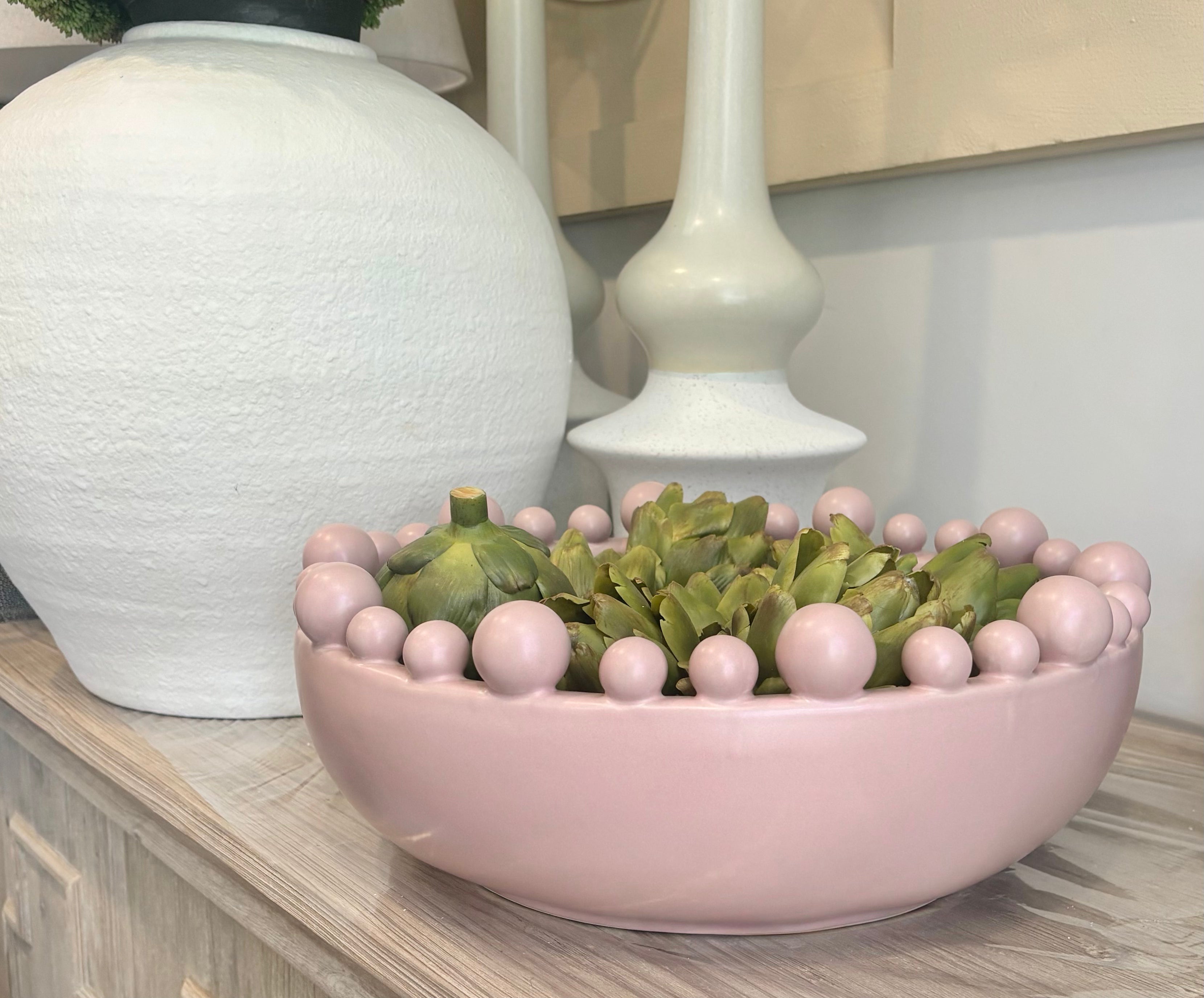Revival Circular Bobble Bowl - Matte Rose