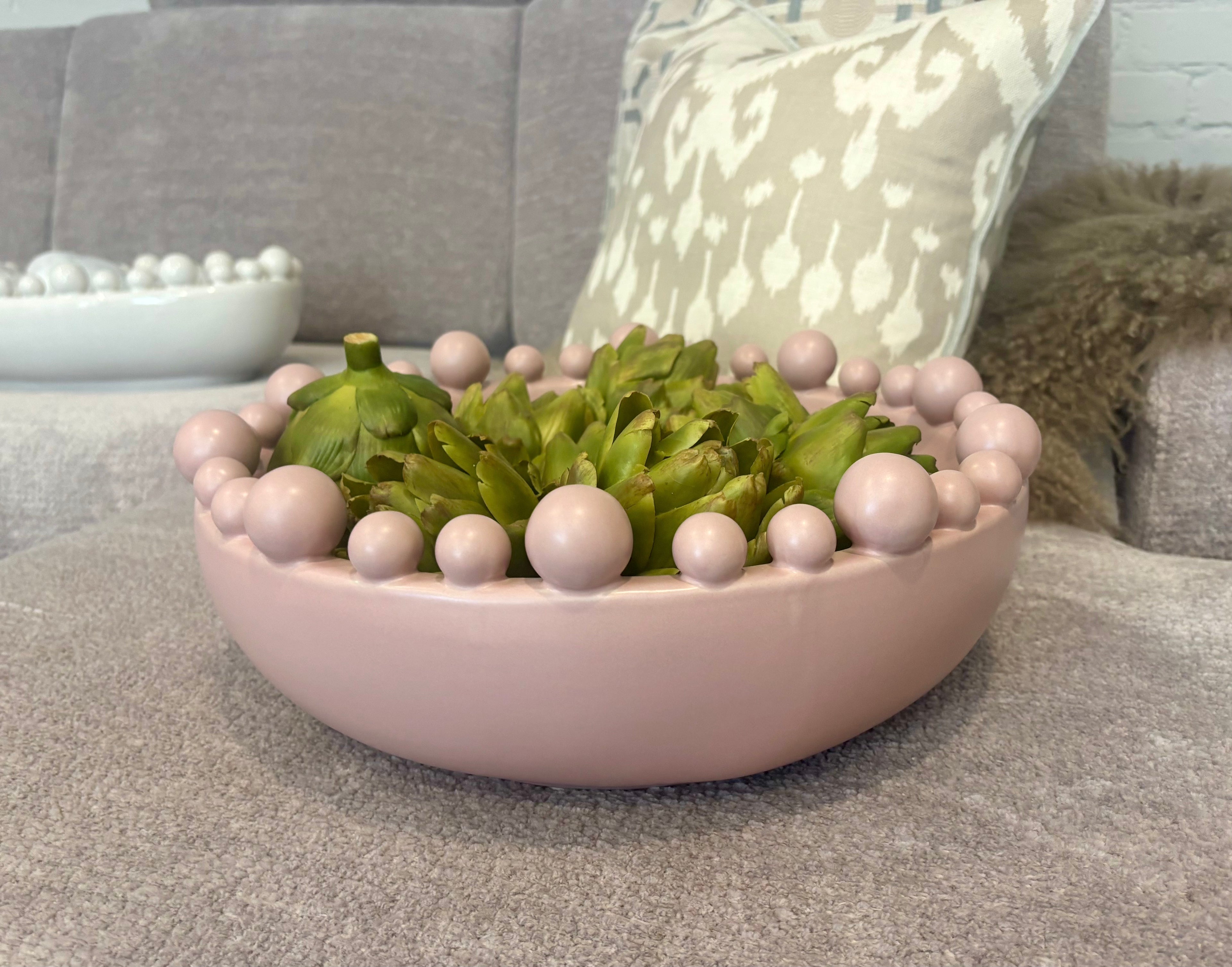 Revival Circular Bobble Bowl - Matte Rose
