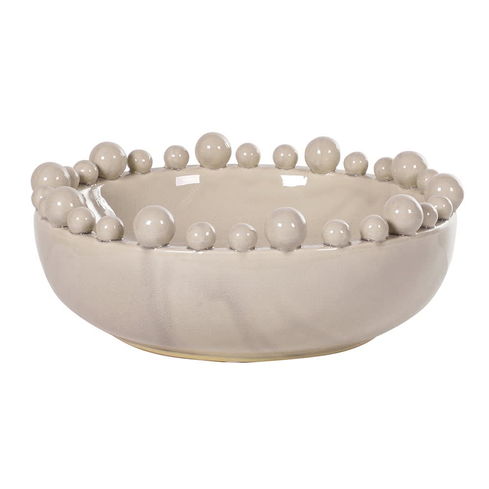 Revival Circular Bobble Bowl - Cream