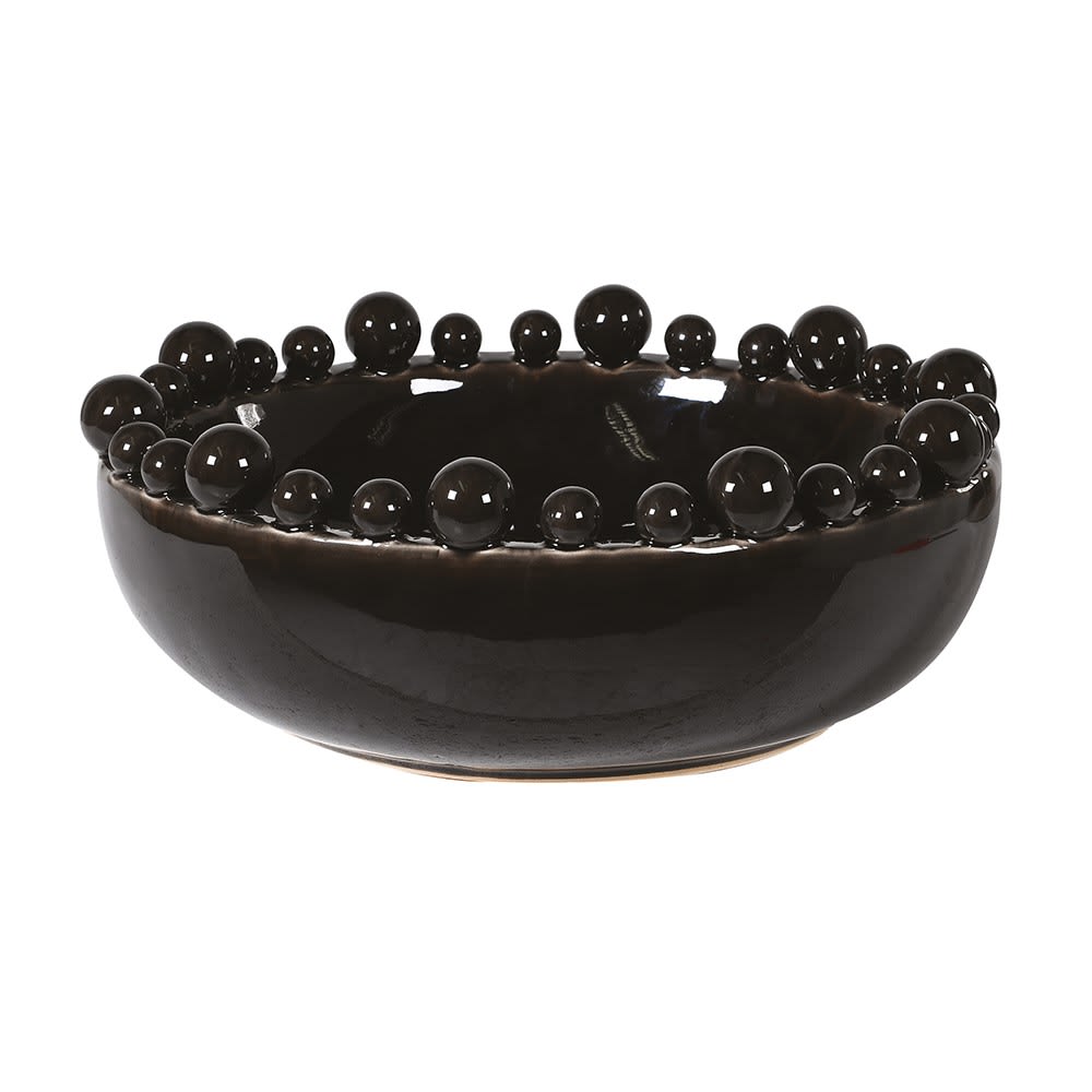 Revival Circular Bobble Bowl - Black