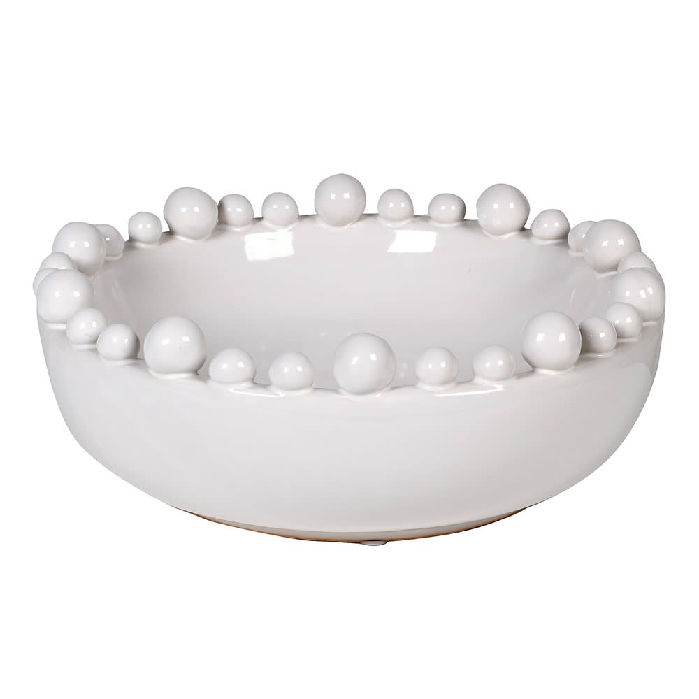 Revival Circular Bobble Bowl - White