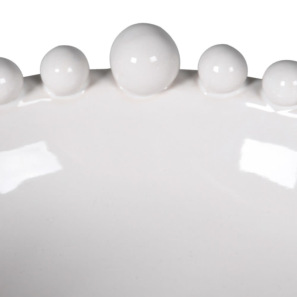 Revival Circular Bobble Bowl - White