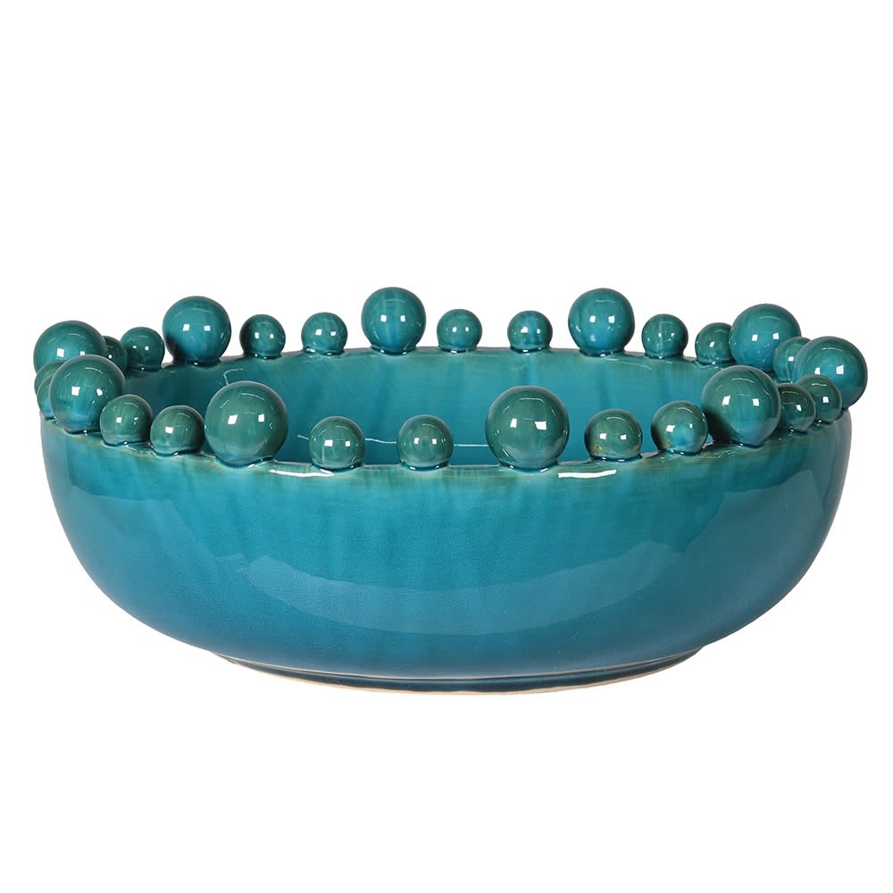 Revival Circular Bobble Bowl - Aqua