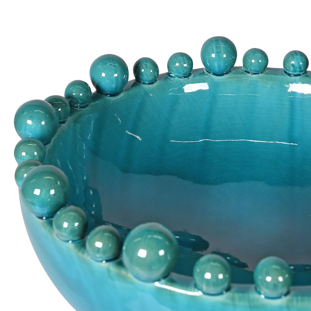 Revival Circular Bobble Bowl - Aqua