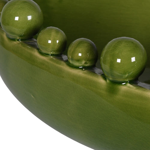 Aquilla Oval Bobble Bowl - Green