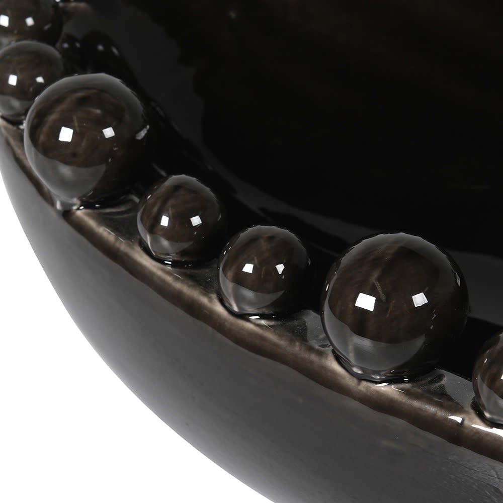 Aquilla Oval Bobble-Edged Bowl Black
