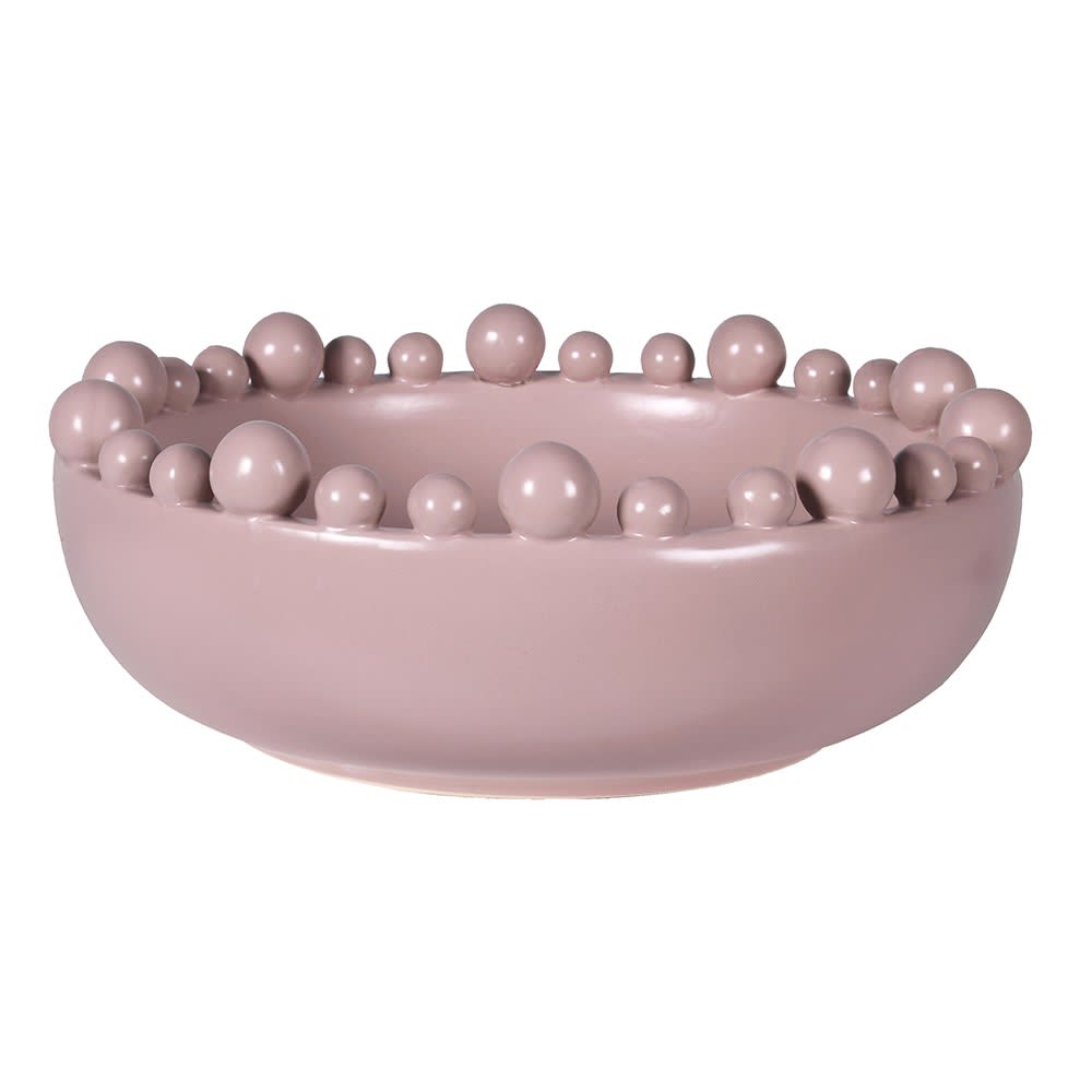 Revival Circular Bobble Bowl - Matte Rose