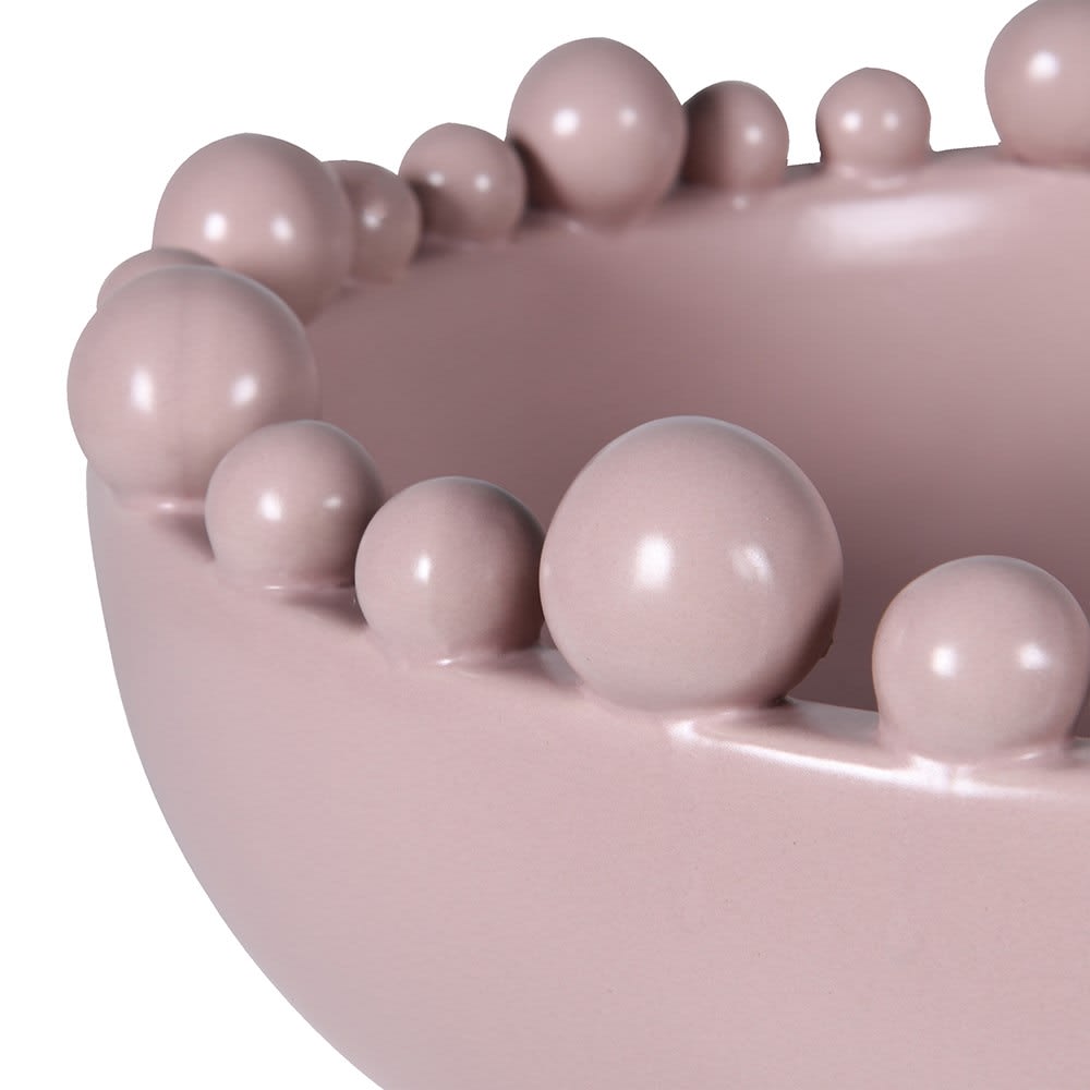 Revival Circular Bobble Bowl - Matte Rose