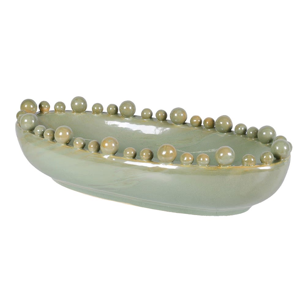 Aquilla Oval Bobble Bowl - Celadon
