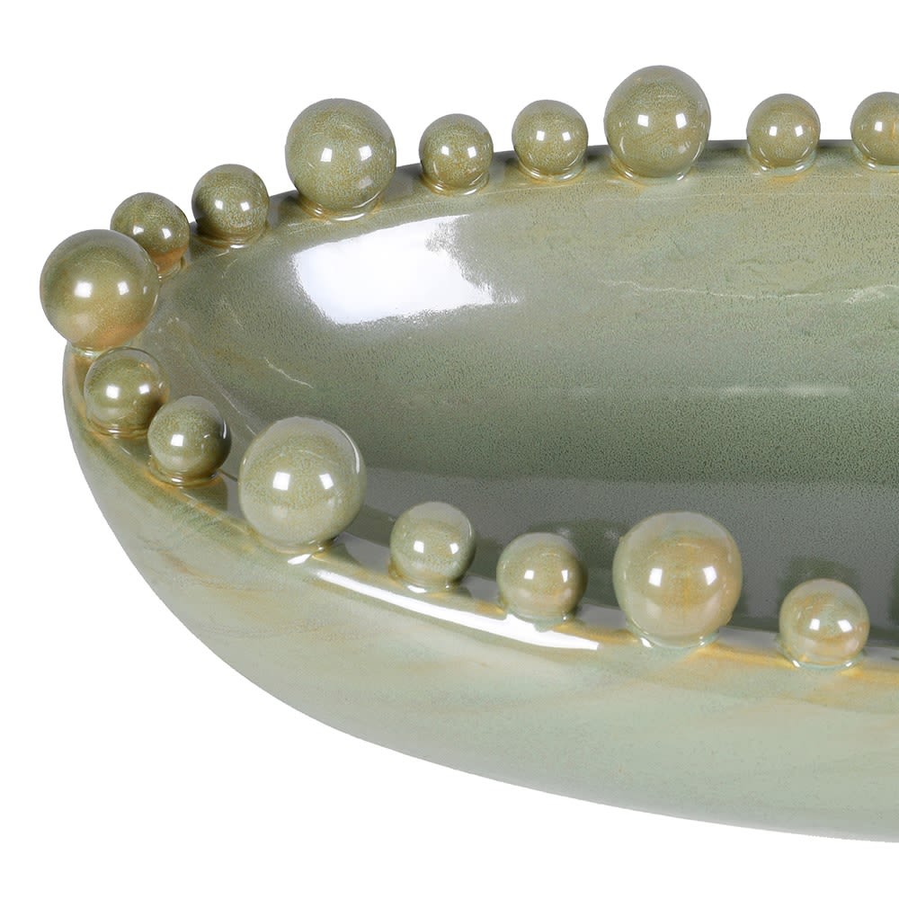 Aquilla Oval Bobble Bowl - Celadon